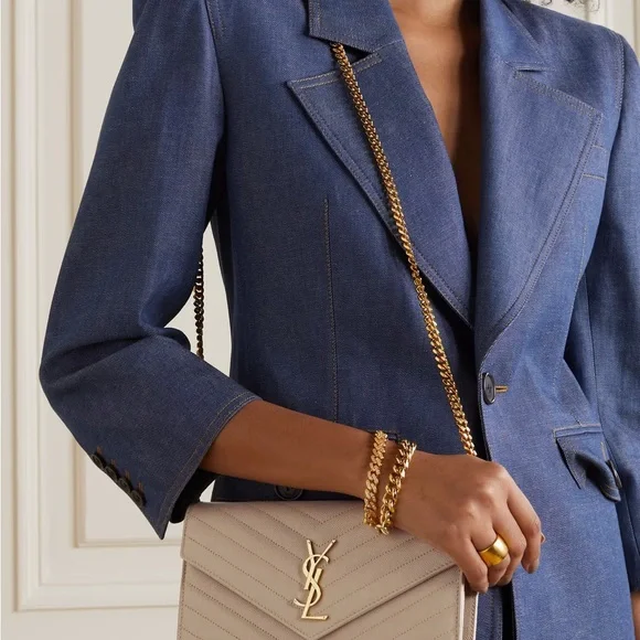 NWT Saint Laurent Large Cassandre Chain Wallet - Picture 13 of 13